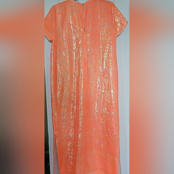 NWT J. Crew Orange Sequin Statement Dress Size 10 - Picture 9 of 9